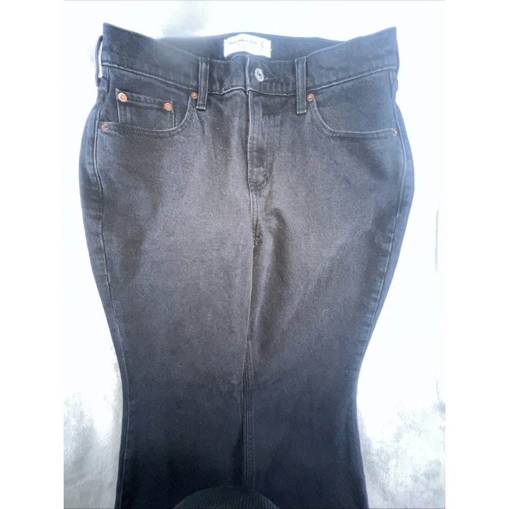 Abercrombie‎ & Fitch The Boot Low Rise Women Size 27/4 Fits 32x29 Curve Love Blk